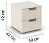rauch Aditio Box, Nachttisch, 2 Schubladen, mit Softclose-Funktion, Farbe Beige, BxHxT 40x42x42cm Bild 3