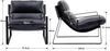WAHSON OFFICE CHAIRS Loungesessel Moderner PU-Leder/ Chenille Ohrensessel mit Armlehnen für Wohnzimmer Bild 2