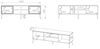 Lowboard Goldin TV-Board 160x40x54cm weiß goldfarben / Front Hochglanz Bild 5