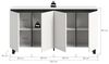 Sideboard >Tomasa< in Weiß - 160x84x36cm (BxHxT) Bild 3
