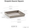ECOPOTS Blumentopfuntersetzer ROUND SAUCER Taupe, BxTxH: 18x18x2,5 cm Bild 2