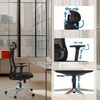 hjh OFFICE Bürostuhl ergonomisch KAMIAK Drehstuhl mit 3D-Kopfstütze, Rückenlehne mit höhenverstellbare Lordosenstütze, Schwarz Bild 5