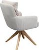 Kare Design Drehstuhl Bosse, Grau, rustikal, 49 cm Sitzhöhe, Esszimmerstuhl, Polsterstuhl, mit Armlehnen, 360 Grad drehbar, Wohnzimmer, 89 x 59 x 69 cm (H/B/T) Bild 5