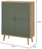 Highboard Juna in Salbei und Eiche Evoke 107 x 134 cm Bild 3