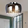 Deckenleuchte, Metall, Chrom, Glas, Kristalle, klar Bild 3
