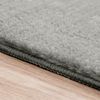 Paco Home Waschbarer Teppich Wohnzimmer Schlafzimmer Kurzflor rutschfest Flauschig Weich Moderne Einfarbige Muster, Grösse:200 cm Quadrat, Farbe:Silber Bild 3