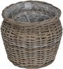 vidaXL Blumentopfkorb mit Speicher 2 Stk. Natürliches Grau Kubu Rattan 42020959 Bild 4
