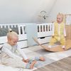 Ehrenkind® Baby Sommerschlafsack mit Füßen 1.0 TOG aus weicher OEKO-TEX zertifizierter Bio-Baumwolle | Sommer Schlafsack | Baby Schlafsack Gr. 90 Natur Regenbogen | 1 Tog Bild 4