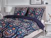 Bettwäsche-Set Orientalisches Muster MADRONA 155x220 cm Baumwoll-Satin Dunkelblau Bild 2