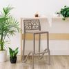 GARDENIA Hoher stapelbarer Hocker für den Innen- und Außenbereich aus Polypropylen, Teti Zefiro Taupe Bild 2