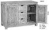 Sideboard Sheesham 120x45x85 grau geölt NATURE GREY #83 Bild 3