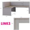 Eckbank Akiko Corner Bench - Eckbankgruppe für Ihrem Esszimmer, Küche modern, Sitzecke, Essecke. Perfekt für Küche, Büro und Rezeption. Solide und Starke Verarbeitung. (Soft 11, 128x168 cm Links) Bild 3