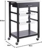 Rollwagen >Columbia I< in Schwarz aus Metall - 60x83,5x40cm (BxHxT) Bild 3