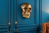 riess-ambiente Wanddekoobjekt SKULL XXL 40cm gold (Einzelartikel, 1 St), Metall · Totenkopf · Deko-Schädel · Schlafzimmer · Wohnzimmer Bild 2