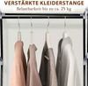 Ribelli Kleiderschrank Stoffschrank mit 12 Fächer und Kleiderstange, ca. 175 x 150 x 45 cm, Faltschrank aus Vile, Schrank für Schlafzimmer, Wohnzimmer, Ankleidezimmer, Grau Bild 5