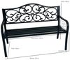 DEGAMO Gartenbank MANCHESTER, 2-sitzer, Metall + Gusseisen schwarz Bild 3