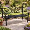 DEGAMO Gartenbank MANCHESTER, 2-sitzer, Metall + Gusseisen schwarz Bild 2