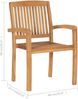 vidaXL Stapelbare Gartenstühle 6 Stk. Massivholz Teak 3073208 Bild 2