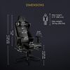 noblechairs Epic Gaming Stuhl - Bürostuhl - Schreibtischstuhl - PU-Kunstleder - Inklusive Kissen - Schwarz/Gold Bild 3