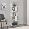 Bücherregal Aneby 159x45x24cm mit 5 Ablageflächen Weiß [en. casa] Bild 2