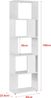 Bücherregal Aneby 159x45x24cm mit 5 Ablageflächen Weiß [en. casa] Bild 3