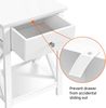 Yaheetech Nachttisch, Beistelltisch mit Schublade und Ablage, Wohnzimmer, Schlafzimmer, einfacher Aufbau, platzsparend, Nordisch-Design, Weiß Bild 4