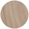 DRW Set mit 3 runden Beistelltischen aus Holz in Natur und Gold, 38x51 cm, 38x48 cm und 38x45 cm Bild 3