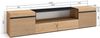 Skraut Home | TV-Schrank, Lowboard | für Wohnzimmer und Esszimmer | 200 x 45 x 35 cm | Für TV-Geräte bis zu 80" | Fernsehtisch | Moderner Stil | Eiche Bild 5