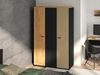 Kleiderschrank Colt Garderobenschrank 120x55x190cm schwarz Craft Gold Eiche Premium Steel Bild 2