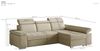 MOEBLO Ecksofa LUKA, modernes Schlafsofa, bequemes Sofa mit Liegefunktion, verstellbare Kopfstützen Sofa, Sofa mit Bettkasten, Ecksofa mit eleganten Metallfüßen, gemütliches Sofa für Wohnzimmer, Schlafsofa mit Stauraum, hochwertiges Ecksofa Stoff, mode... Bild 2