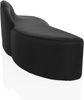 hjh OFFICE Modernes Loungesofa Baracoa Chaiselongue rechtsseitig, Couch Relaxliege gepolstert, Stoffbezug Schwarz Bild 5