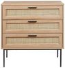 Kommode mit 3 Schubladen PASCO 80 cm Heller Holzfarbton Bild 5