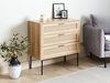 Kommode mit 3 Schubladen PASCO 80 cm Heller Holzfarbton Bild 2