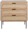 Kommode mit 3 Schubladen PASCO 80 cm Heller Holzfarbton Bild 5