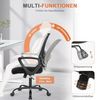 DUMOS Bürostuhl Ergonomisch Schreibtischstuhl mit Lendenwirbelstütze Verstellbaren Armlehnen Drehstuhl Höhenverstellbarer Office Chair Bürostühle Geeignet für Büro und Schlafzimmer Schwarz… Bild 3