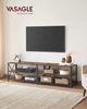 Vasagle TV-Schrank, Fernsehtisch, Lowboard für Fernseher bis zu 75 Zoll, Fernsehschrank mit Ablagen, Stahlgestell, TV-Regal für Wohnzimmer, Schlafzimmer, vintagebraun-schwarz von Songmics LTV096B01 Bild 2