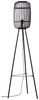 Dekorative Nature Standleuchte, dreibeinig, 1x E27 max. 40 Watt, aus Metall / Rattan in schwarz Bild 2