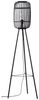 Dekorative Nature Standleuchte, dreibeinig, 1x E27 max. 40 Watt, aus Metall / Rattan in schwarz Bild 4