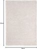 VIMODA Teppich Prime Shaggy Hochflor Einfarbig Weiss Creme Weich für Wohnzimmer, Schlafzimmer, küche, Maße:Ø 120 cm Rund Bild 2