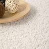 VIMODA Teppich Prime Shaggy Hochflor Einfarbig Weiss Creme Weich für Wohnzimmer, Schlafzimmer, küche, Maße:Ø 120 cm Rund Bild 5