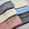 Baby Decke Set, Gestickter Name, Baby Decke, Neugeborenegeschenk, Weiche Und Atmungsaktive Baumwolle Strick (Embroidered name) Bild 5