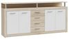 FORTE Cava Sideboard, Holzwerkstoff, Weiß/Beige, 197,5 x 94,4 x 36,3 cm Bild 5