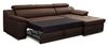 CAVADORE Schlafsofa Aniamo in Leder / Ecksofa mit Schlaffunktion, Kopfteilverstellung und großem Longchair / 270 x 80 x 165 / Kunstleder, Dunkelbraun Bild 4