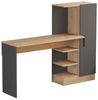 Schreibtisch mit Schrank Varhalo 120x153x40 cm Eichenoptik/Anthrazit [en. casa] Bild 5