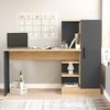 Schreibtisch mit Schrank Varhalo 120x153x40 cm Eichenoptik/Anthrazit [en. casa] Bild 3