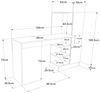 Schreibtisch mit Schrank Varhalo 120x153x40 cm Eichenoptik/Anthrazit [en. casa] Bild 2
