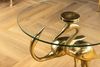 riess-ambiente Beistelltisch WILDLIFE CRANE 55cm gold / transparent · Couchtisch aus Metall (Einzelartikel, 1-St), mit Glas-Tischplatte · rund · handmade · Kranich-Skulptur · Design Bild 5