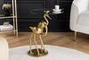 riess-ambiente Beistelltisch WILDLIFE CRANE 55cm gold / transparent · Couchtisch aus Metall (Einzelartikel, 1-St), mit Glas-Tischplatte · rund · handmade · Kranich-Skulptur · Design Bild 4
