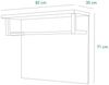 Composad | Garderobe der Linie Mundi mit 3 Haken, Wandgarderobe, Eingangsbereich, Wandgarderobe (BxHxT) 82,30 x 71,30 x 35,20 cm, Farbe Eiche Honig und Weiß lackiert, Made in Italy Bild 3
