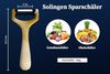 SMI Schälmesser SMI 12-tlg Solingen Schälmesser Sparschäler Gemüsemesser Obstmesser, Küchenmesser Wellenschliff - Gold-Weiß Bild 5